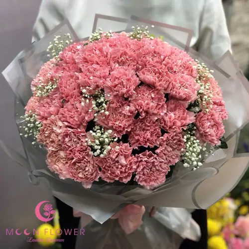 Bó hoa cẩm chướng hồng ngày Valentine