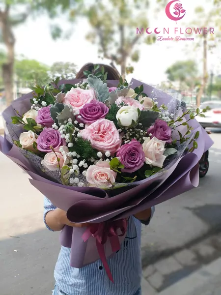 Bó hoa tặng sinh nhật cho phụ nữ hồng PINK OHARA