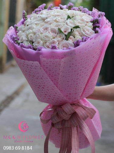 Bó hoa tặng sinh nhật người yêu hoa hồng phấn