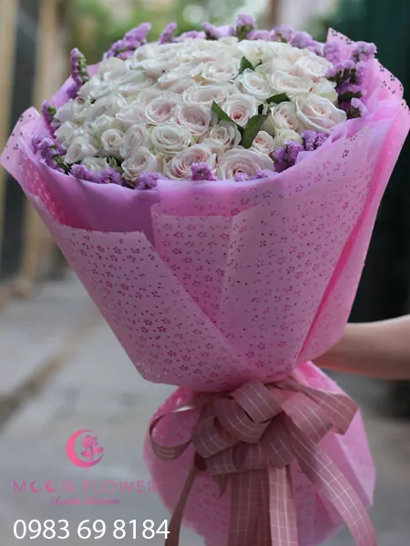 Bó hoa tặng sinh nhật người yêu hoa hồng phấn