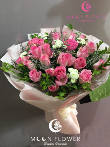 Bó hoa hồng sen tặng ngày 20/10 cho phụ nữ Việt Nam