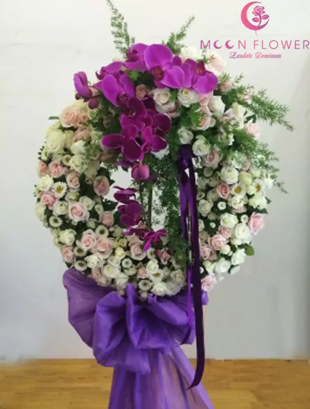 Vòng hoa tang lễ sang trọng- Thương nhớ