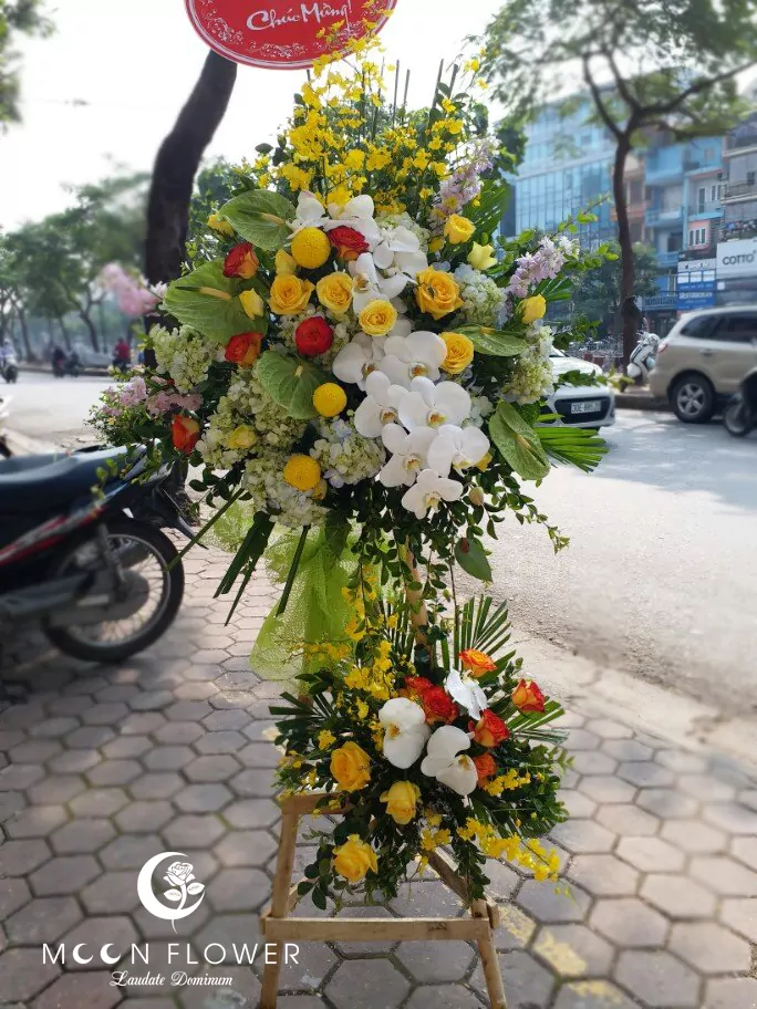 Lẵng hoa chúc mừng khai trương đẹp