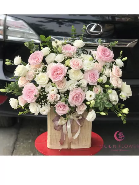 Giỏ hoa hồng Ohara hồng hoa chúc mừng ngày 20/10