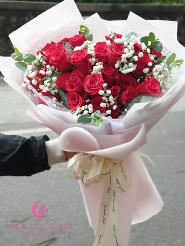 Bó hoa hồng đỏ giá rẻ Valentine