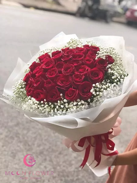 Bó hoa hồng đỏ baby- Lãng mạn bên nhau