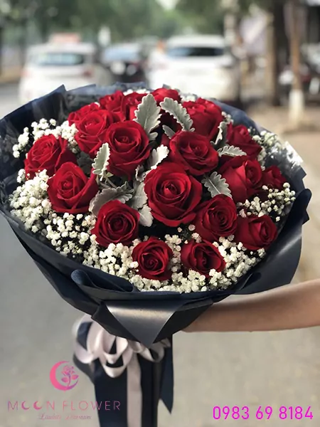 Bó hoa hồng đỏ nhập 20 bông - Tình yêu chân thành