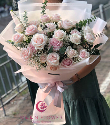 Bó hoa hồng phấn- Tình yêu dịu dàng