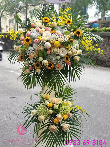 Lẵng hoa tặng khai trương giá rẻ - Suôn sẻ