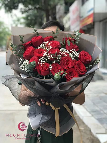 Bó hoa hồng đỏ đẹp - Chân Thành