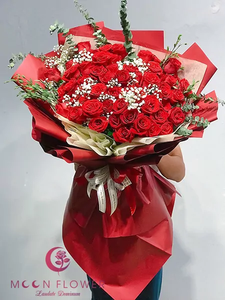 Bó hoa hồng đỏ đẹp Hà Nội - Đam Mê Cháy Bỏng