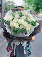 Bó hoa hồng trắng tại Hà Nội - Duyên Dáng Đức Hạnh