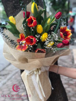 Bó hoa tuylip 2 màu - Lời chúc ngọt ngào
