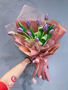 Bó hoa tulip màu tím - Lãng mạn chân thành