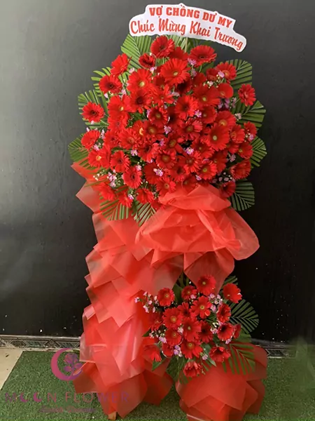 Hoa khai trương đồng tiền đỏ - Phát Tài
