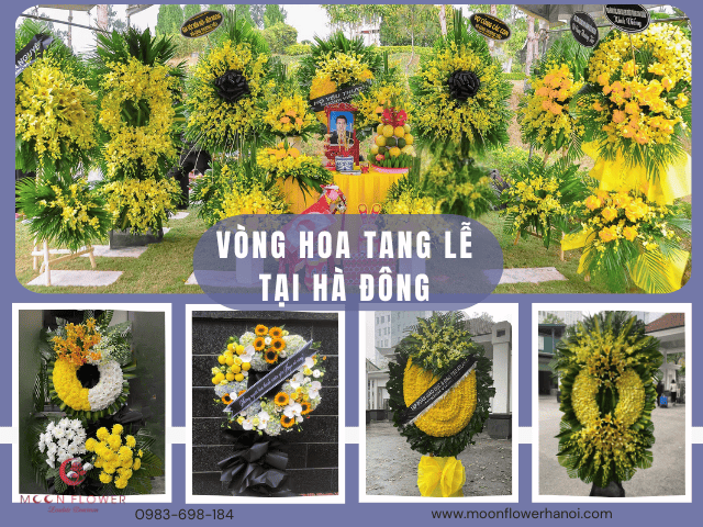 Các mẫu vòng hoa tang lễ tại Hà Đông