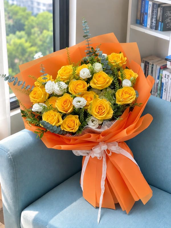 Bó hoa Niềm Vui - Hoa tặng sinh nhật tươi sáng rực rỡ mang lời chúc ý nghĩa tốt đẹp