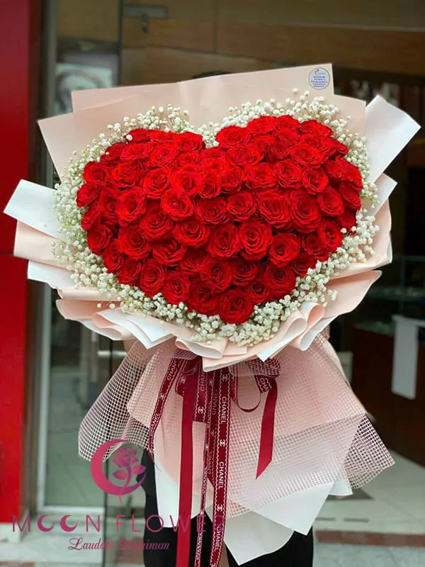Bó hoa hồng Valentine Trái tim của Anh