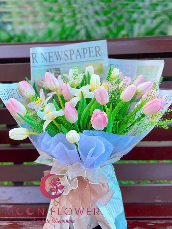Bó hoa Tulip tặng Valentine