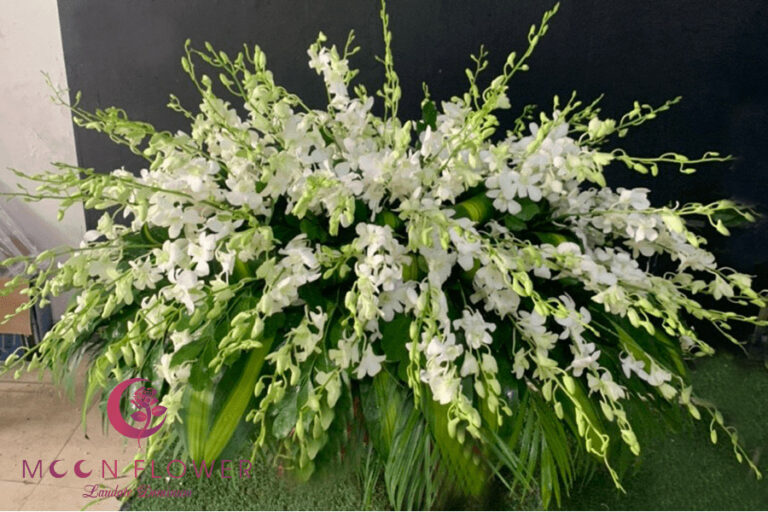 Hoa trên nắp quan tài MSP HQT-002