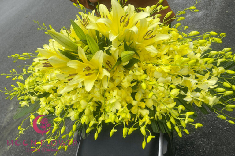 Hoa trên nắp quan tài MSP HQT-004