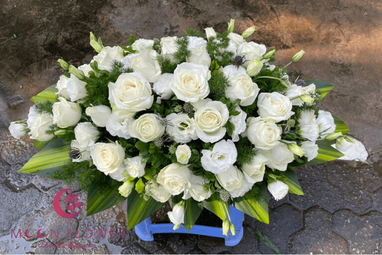 Hoa trên nắp quan tài MSP HQT-006