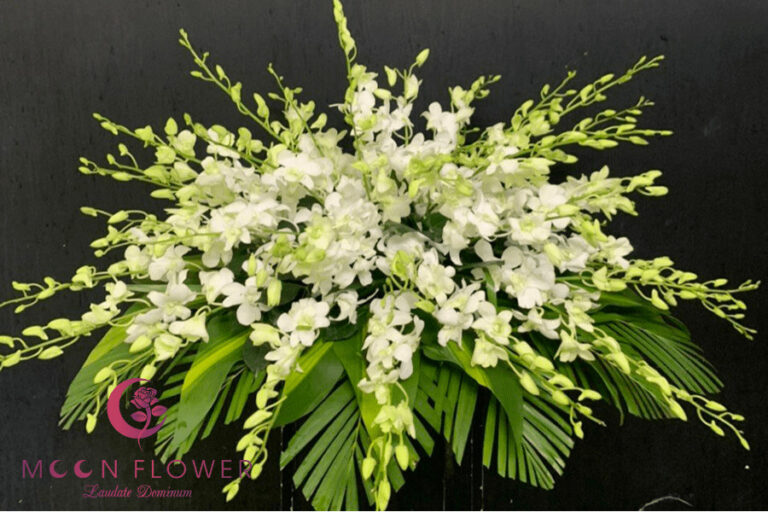 Hoa trên nắp quan tài MSP HQT-008