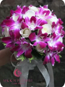 Hoa cầm tay cô dâu (SET5) Xe hoa cưới lan tím - Chung Tình