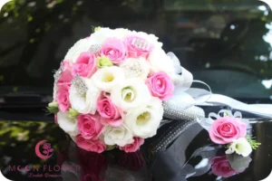 Hoa cầm tay cô dâu (SET9) Hoa trang trí xe cưới - Bắt Đầu Mới