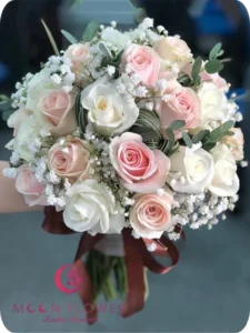 Hoa cầm tay cô dâu (SET12) Hoa trang trí xe cưới phi yến - Thuần Khiết