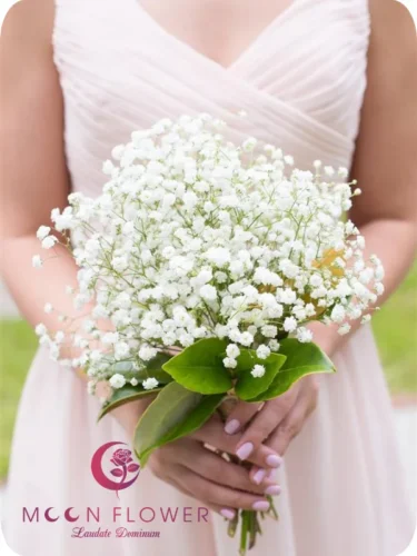 Hoa cầm tay cô dâu (SET18) Hoa trang trí xe cưới trái tim baby - Ưng Ý