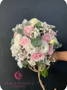 Hoa cầm tay cô dâu (SET28) Hoa xe cưới mầu hồng nhạt - Yêu Hơn Nữa