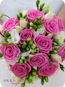 Hoa cô dâu (SET48) Hoa trang trí xe cưới mầu hồng thắm - Thấu Hiểu Nhau