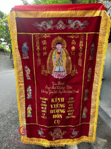 Bức trướng thông gia bằng nỉ nhung
