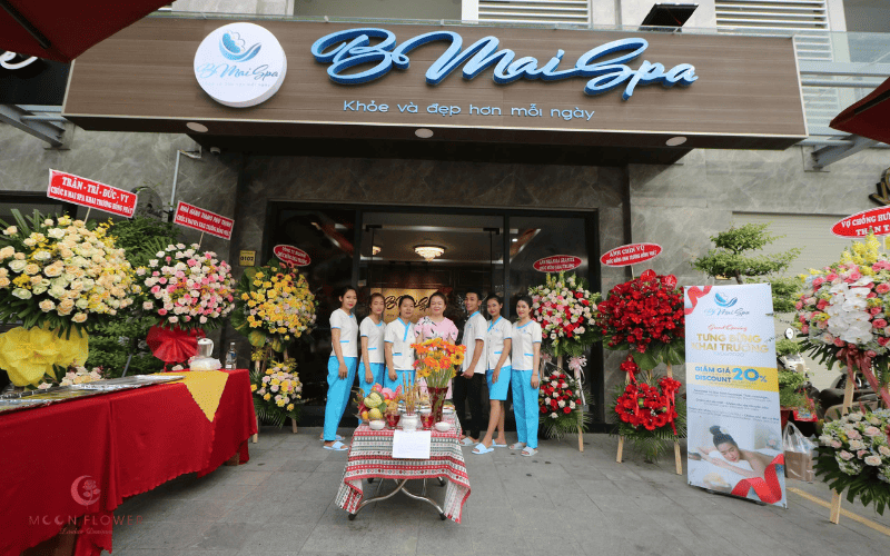 Đặt hoa khai trương Hà Nội màu hồng nhẹ nhàng tinh tế
