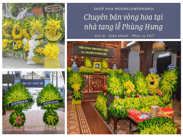 đặt vòng hoa nhà tang lễ phùng hưng