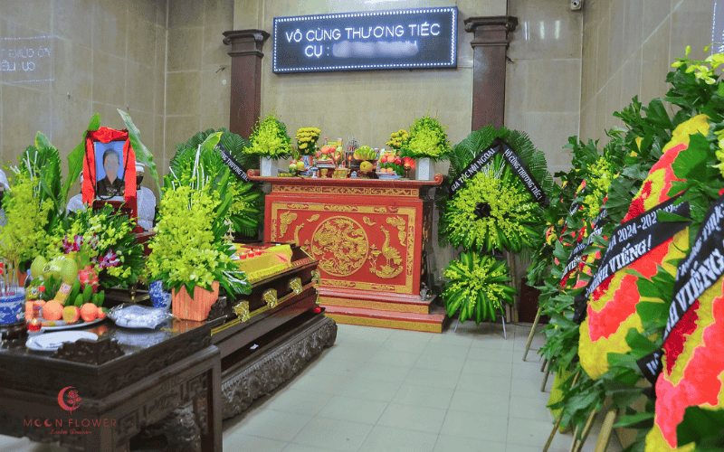 Lễ viếng tại hội trường nhà tang lễ bệnh viện Đống Đa
