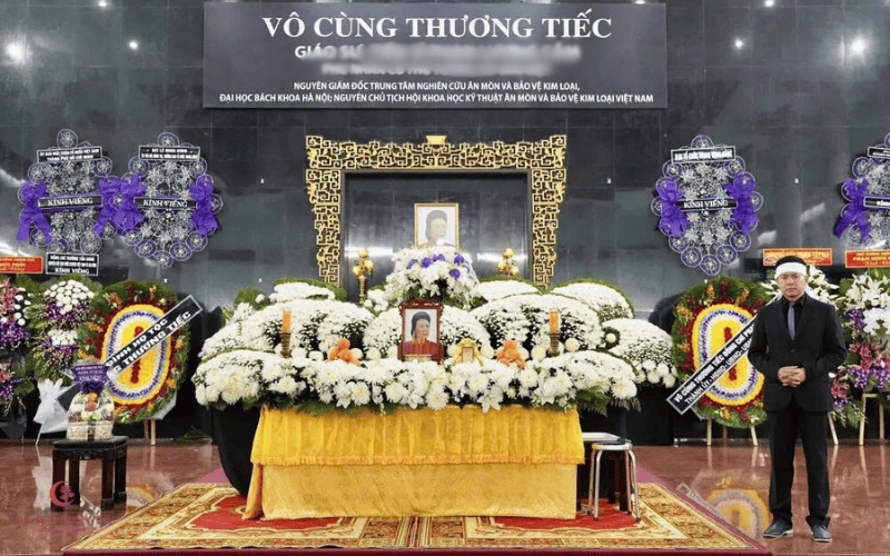 Đặt vòng cườm đám tang