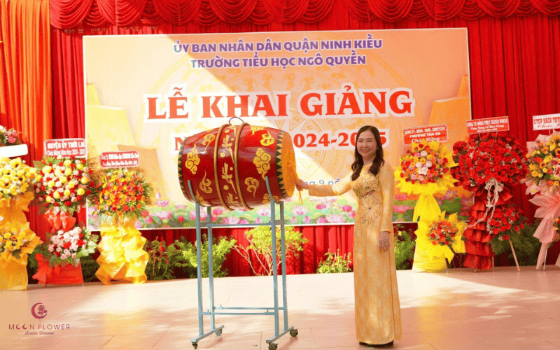 Mẫu lẵng hoa chúc mừng ngày khai giảng