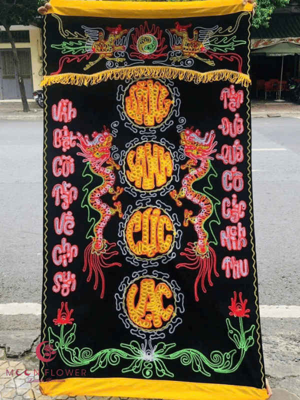 LIEN-01: Liễn hoa đám tang mẫu 01
