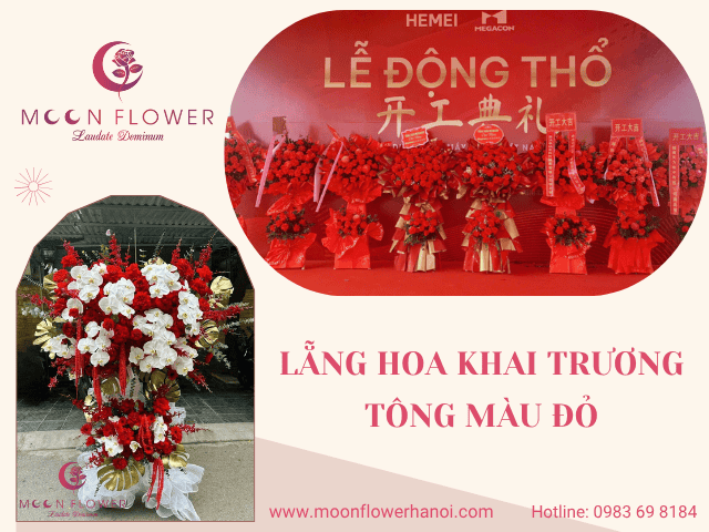 20+ mẫu lẵng hoa khai trương màu đỏ