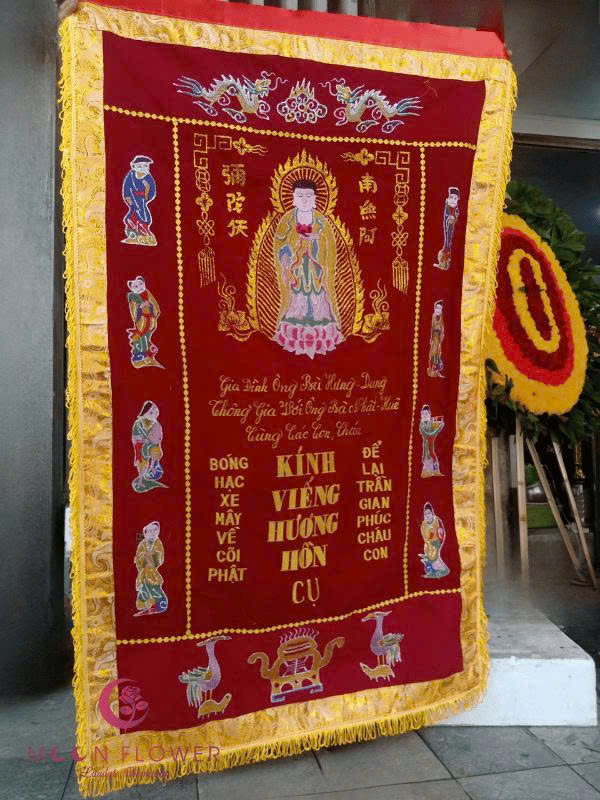 TRUONG-07: Mẫu trướng đám tang gia đình thông gia có nội dung đầy đủ