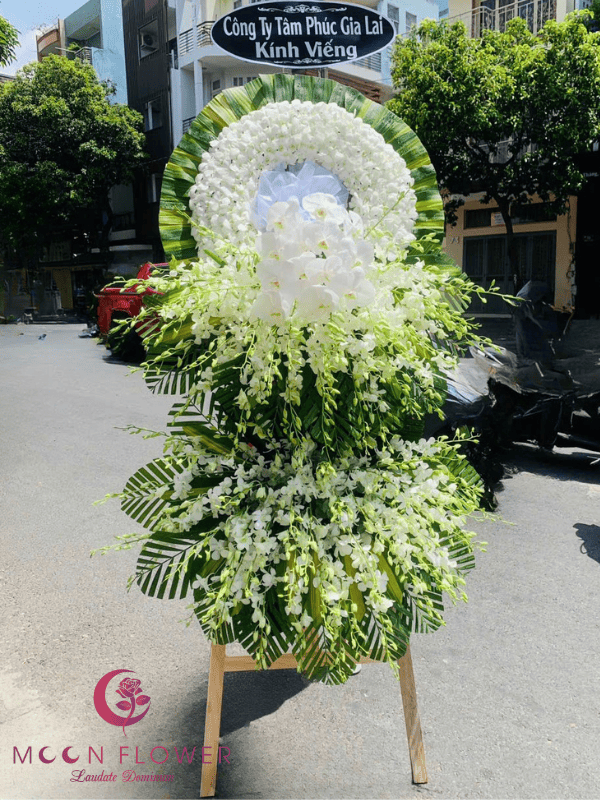 Lẵng hoa tang lễ Khúc Ca An Nhiên