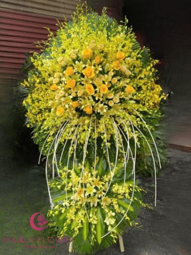 Lẵng hoa tang lễ Mây Trắng Ngàn Xa
