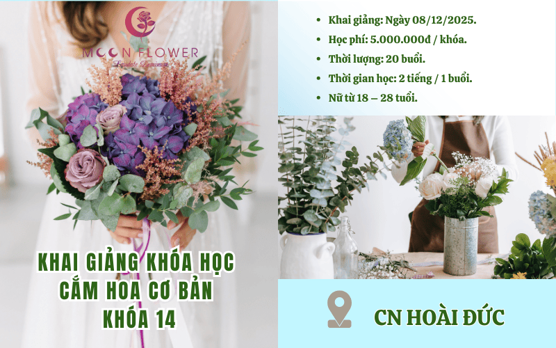 MoonFlower Store Hoài Đức tuyển học viên cắm hoa khoá 14(1)