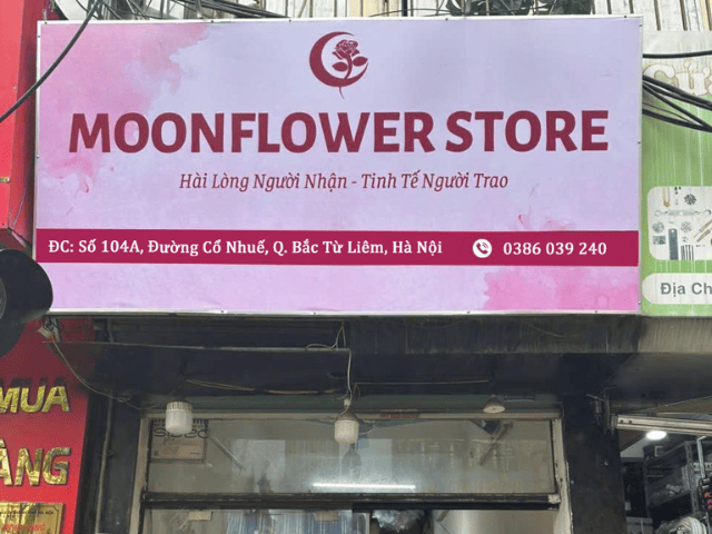 Mặt bằng cửa hàng MoonFlower Store chi nhánh Cổ Nhuế