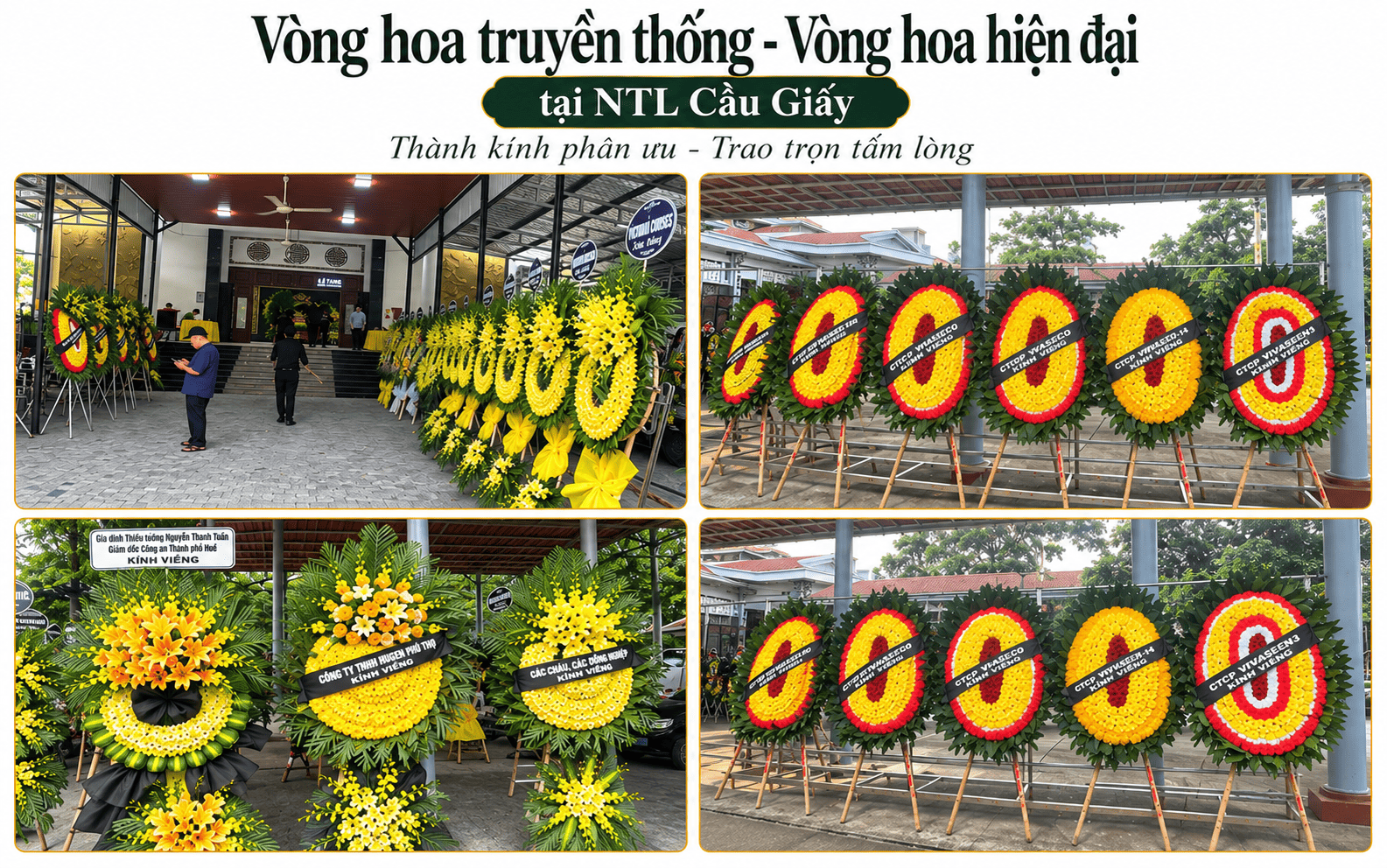 Đặt vòng hoa nhà tang lễ Cầu Giấy
