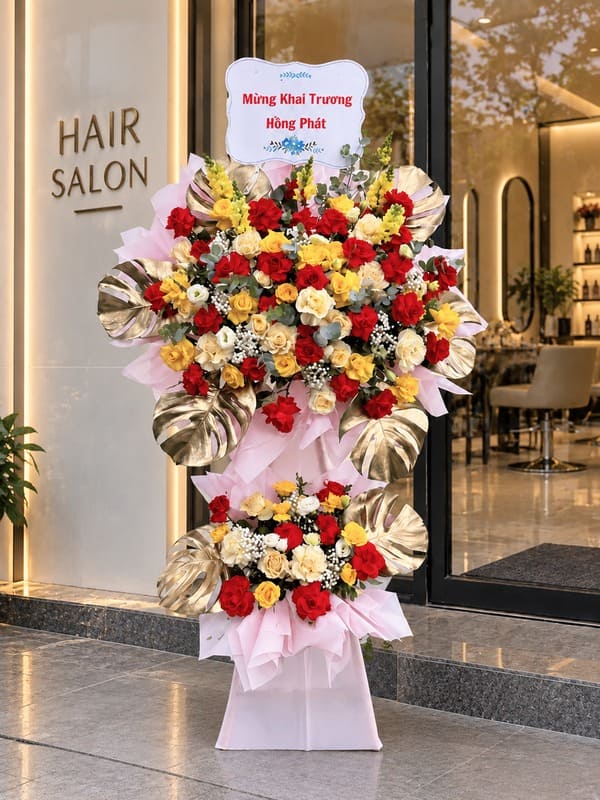 Lẵng hoakhai trương Gieo Tín Lớn tại Hair Salon