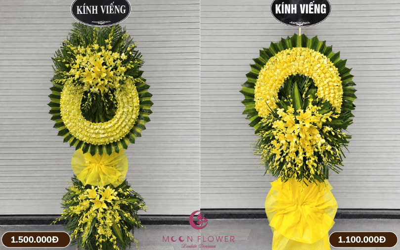 Mẫu vòng hoa lan vàng tại Cầu Giấy 
