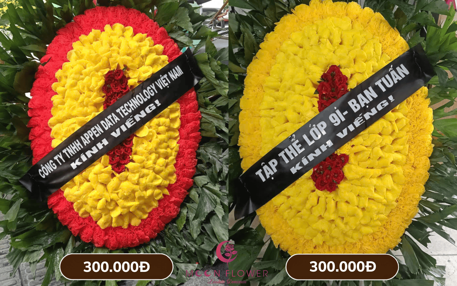 Vòng hoa đám tang Cầu Giấy giá 300.000 đ